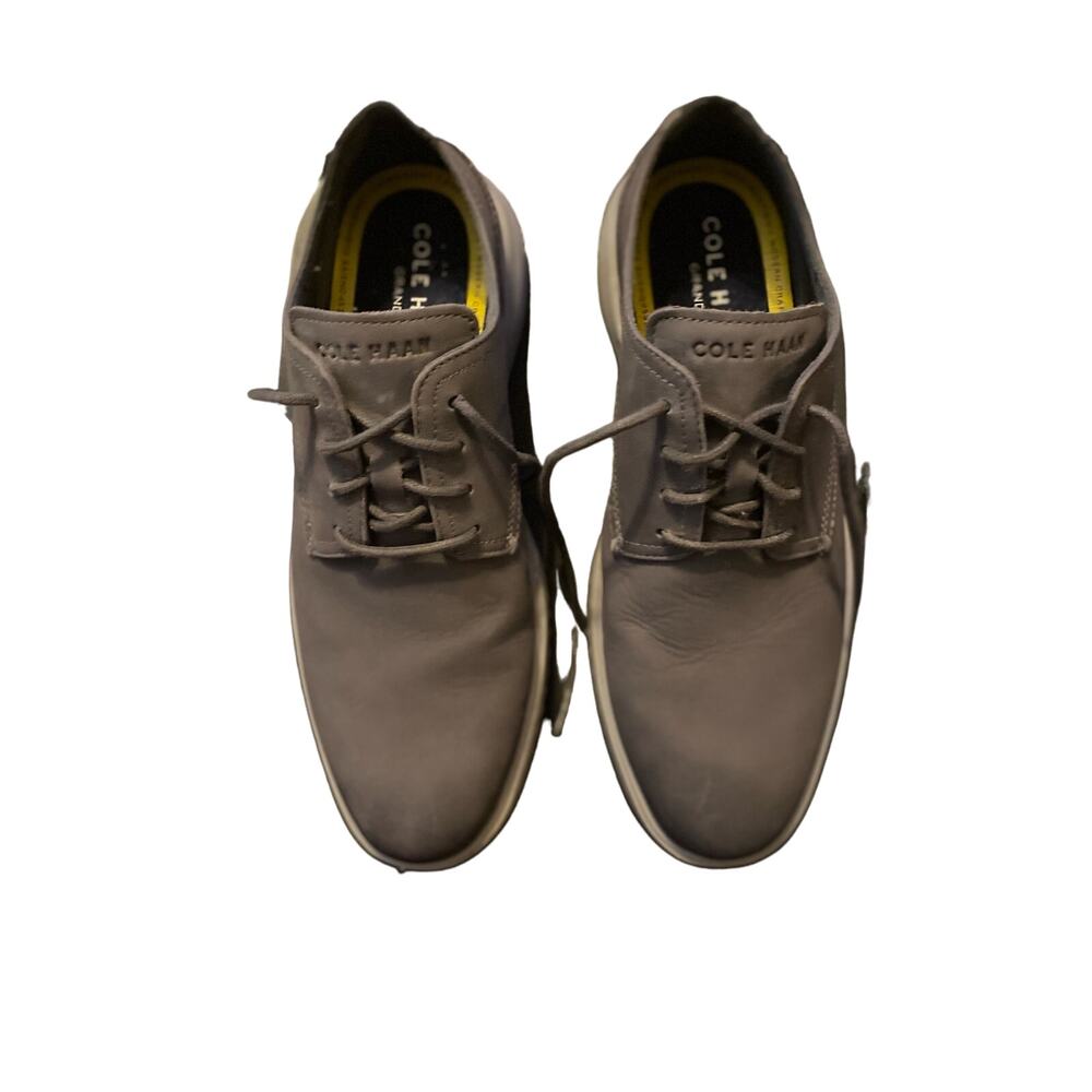 Cole Haan Grand+ Plain Toe Oxfords. men's sz 10 shoes, gray leather.